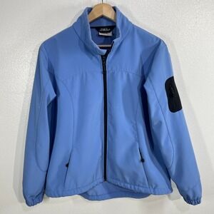 Black Diamond Softshell Jacket Womens XL Blue Zip Up Fleece Lined Outdoor Travel
